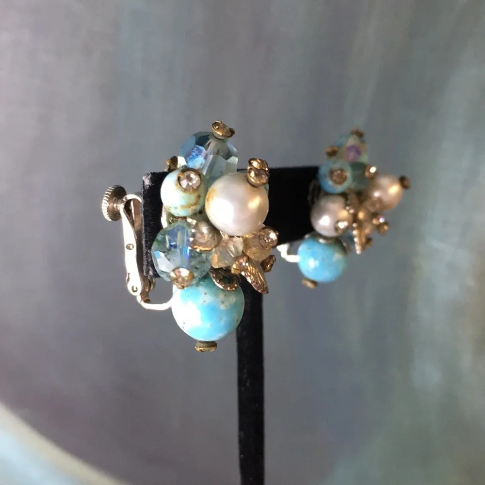 Vintage Vendome Retro Mid Century Earrings - Picture 10 of 15